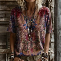 Vintage-T-Shirt Mit Blumenmuster