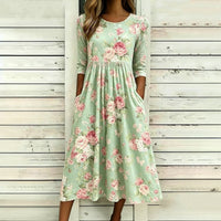 Vintage Kleid Mit Blumendruck