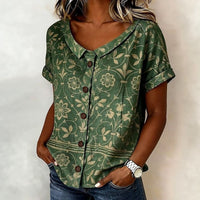 Vintage-Bluse Mit Blumenmuster