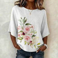 Vintage-Bluse Mit Blumenmuster