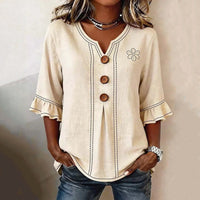 Vintage-Bluse Mit Blumenmuster