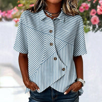 Vintage-Bluse Mit Streifen
