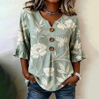 Vintage-Bluse Mit Blumenmuster