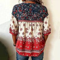 Vintage-Bluse Mit Blumenmuster