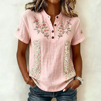 Vintage-Bluse Mit Blumenmuster