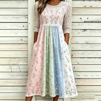 Vintage-Kleid Mit Blumenmuster