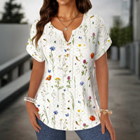 Vintage-Bluse Mit Blumenmuster