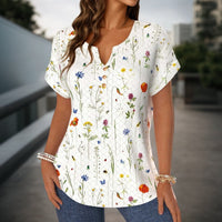 Vintage-Bluse Mit Blumenmuster