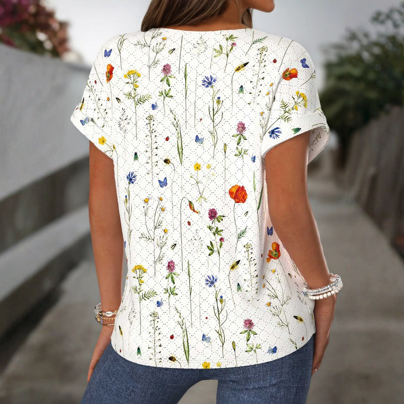 Vintage-Bluse Mit Blumenmuster