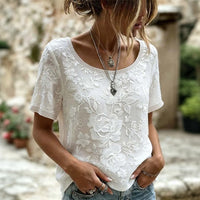 Vintage-Bluse Mit Blumenmuster