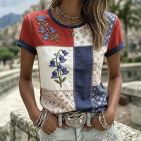 Vintage-T-Shirt Mit Blumenmuster