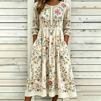 Vintage-Kleid Mit Blumenmuster