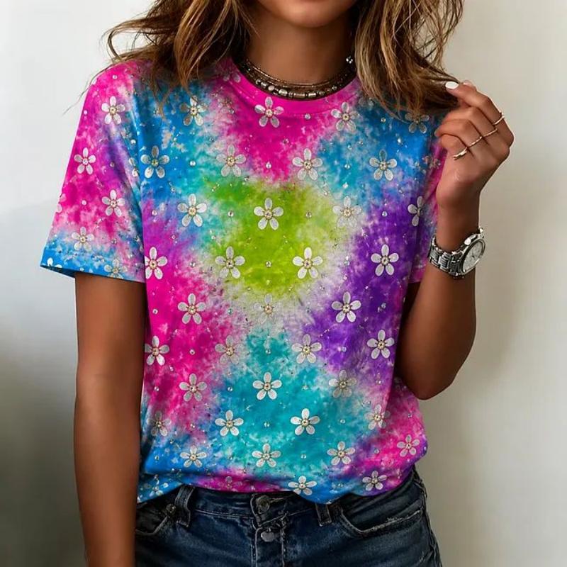 Vintage-T-Shirt Mit Blumenmuster