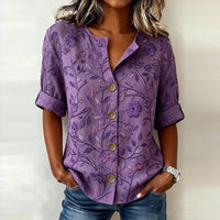 Vintage-Bluse Mit Blumenmuster