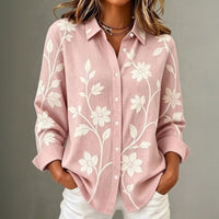Freizeit-Bluse Mit Blumenmuster