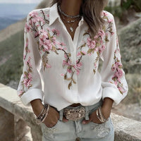 Vintage-Bluse Mit Blumenmuster