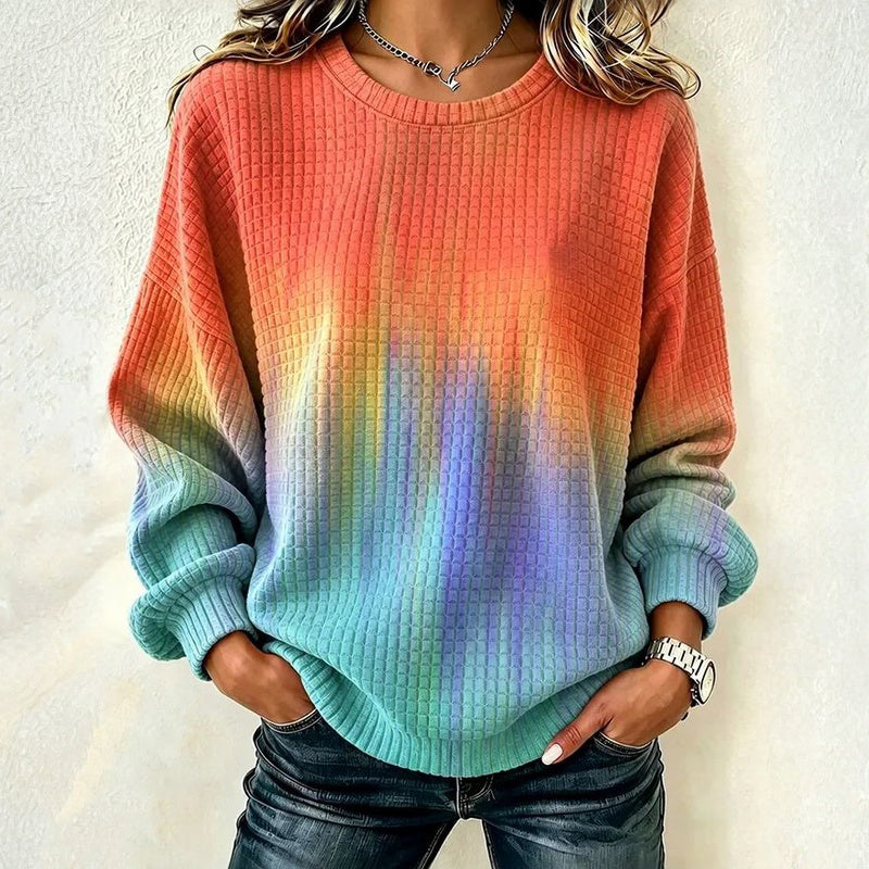 Lässiges Sweatshirt Mit Farbverlauf