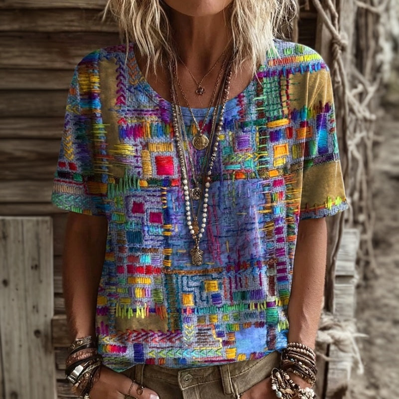 Buntes Vintage-T-Shirt