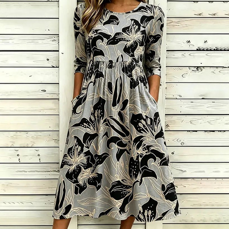 Vintage-Kleid Mit Blumenmuster