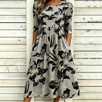 Vintage-Kleid Mit Blumenmuster