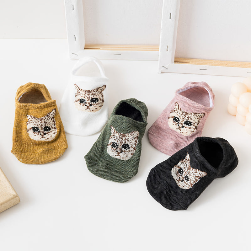 Lässige Socken Mit Katzenmuster
