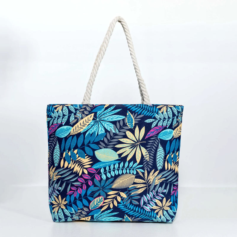 Tasche Mit Vintage-Blatt-Print