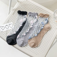 Atmungsaktive Blumensocken