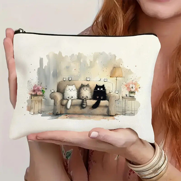 Lässige Tasche Mit Katzenmuster