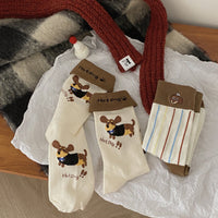 Lässige Socken Mit Cartoon-Hund