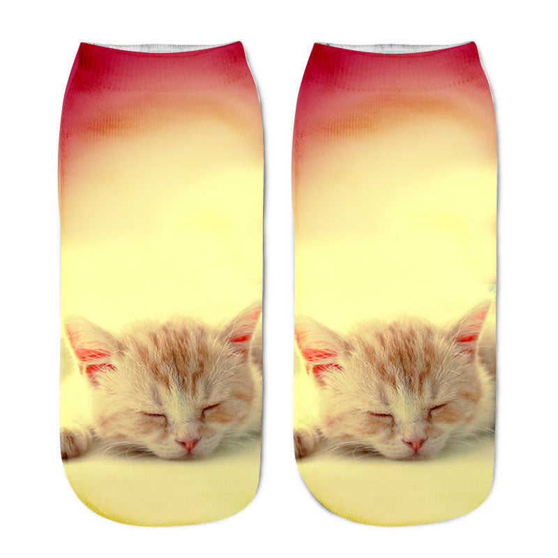 Kreative Socken Mit Katzenprint