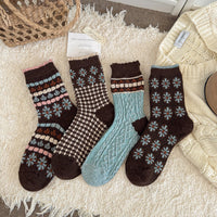 Warme Socken Mit Blumenmuster