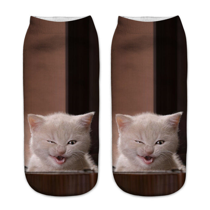 Kreative Socken Mit Katzenmuster