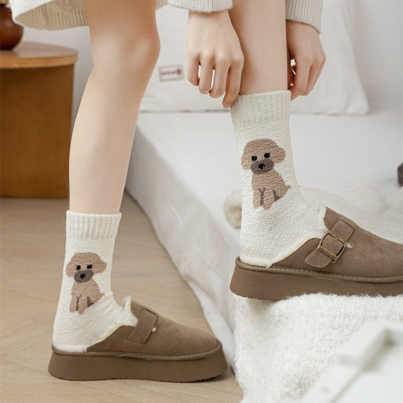 Lässige Socken Mit Cartoon-Hund