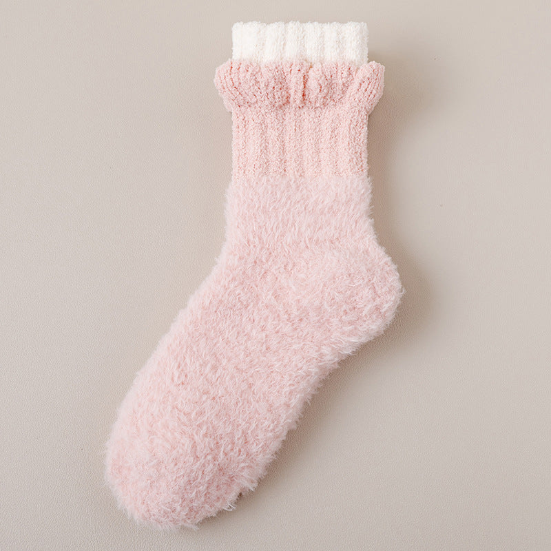 Warme Plüschsocken