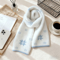 Warmer Schal Mit Schneeflockenmuster