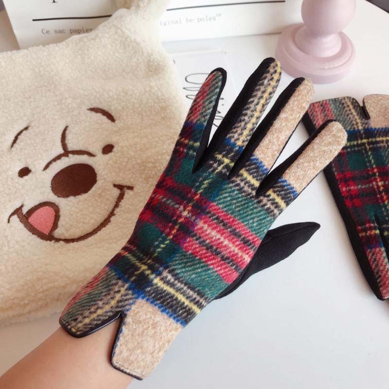 Vintage Karierte Warme Handschuhe