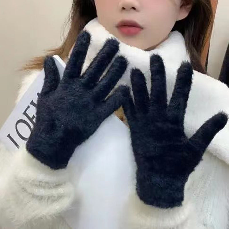 Einfarbige Warme Handschuhe