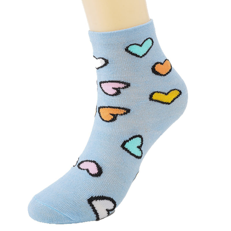 Lässige Socken Mit Herz-Print