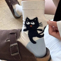 Lässige Socken Mit Katzenmuster