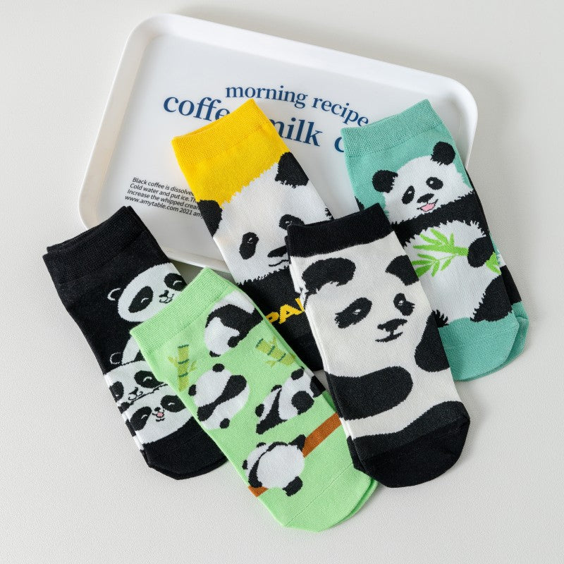 Lässige Socken Mit Panda-Muster