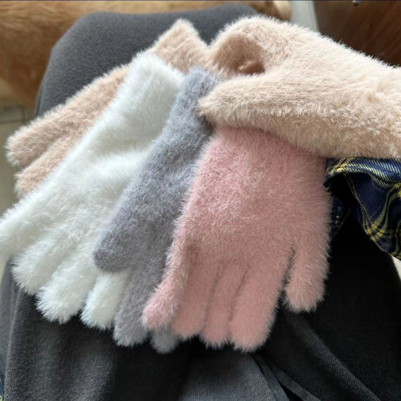 Einfarbige Warme Handschuhe