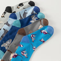 Vintage-Socken Mit Katzen-Print