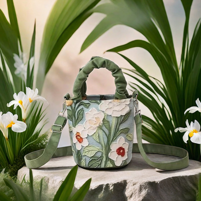 Vintage Tasche Mit Blumenmuster