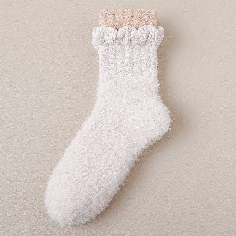 Warme Plüschsocken