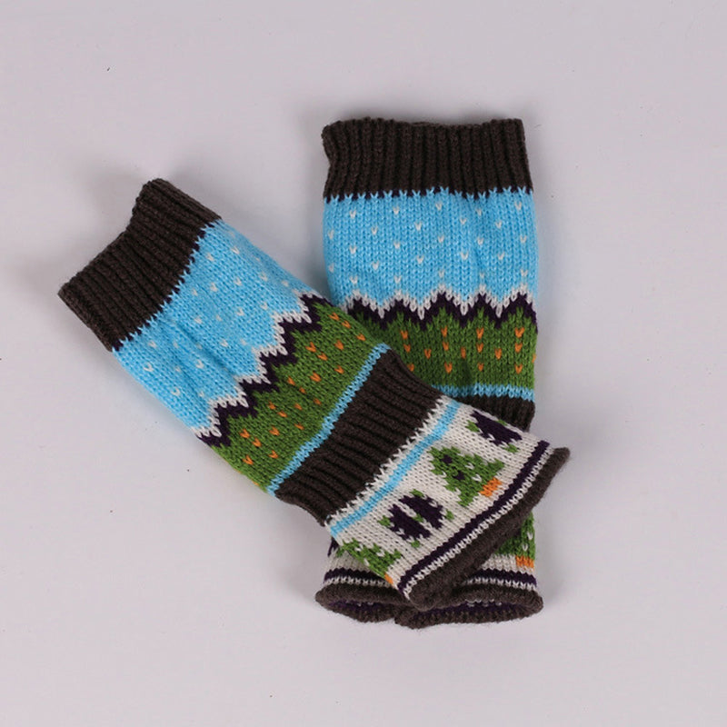 Gestrickte Weihnachtshandschuhe