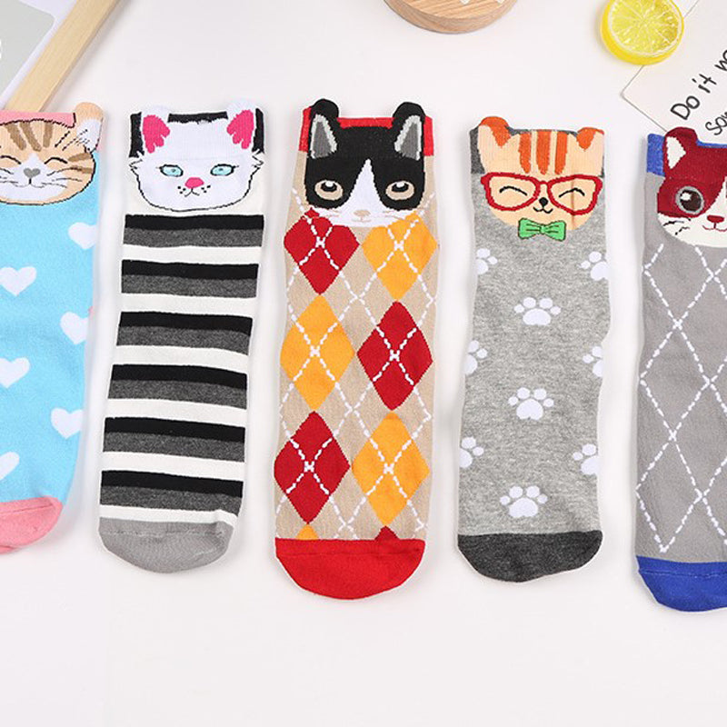 Kreative Socken Mit Katzenmuster