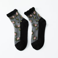 Atmungsaktive Blumensocken