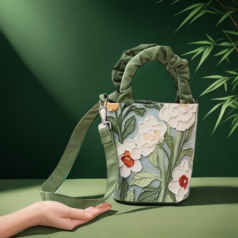 Vintage Tasche Mit Blumenmuster
