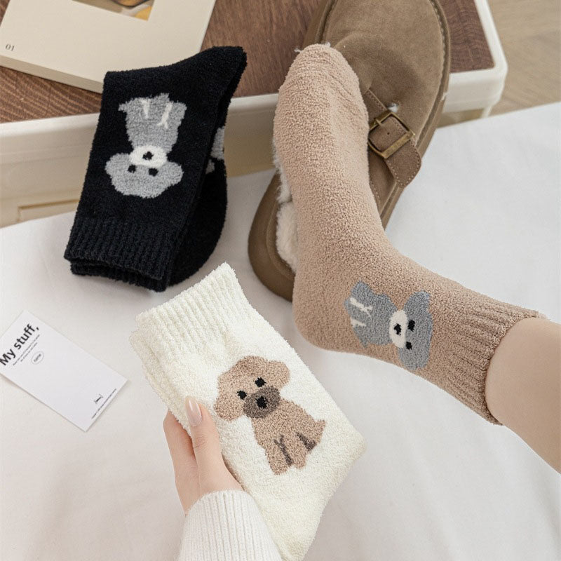 Lässige Socken Mit Cartoon-Hund