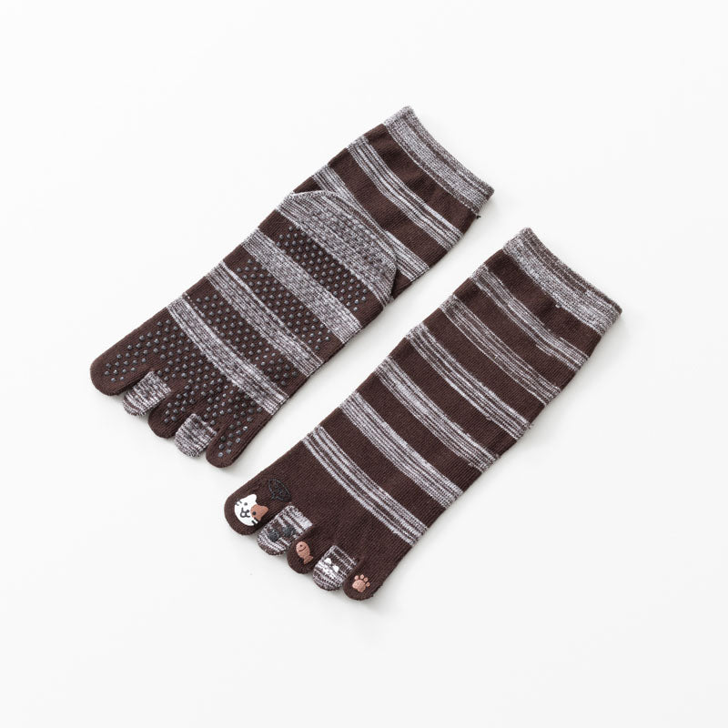 Lässige Gestreifte 5-Finger-Socken